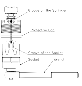 Wrench Socket NR-H for RC Model Sprinklers